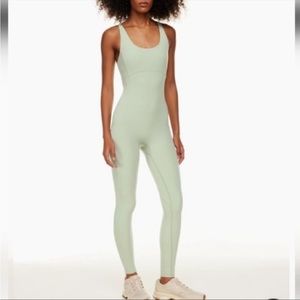Aritzia Mint Green Fitted Jumpsuit